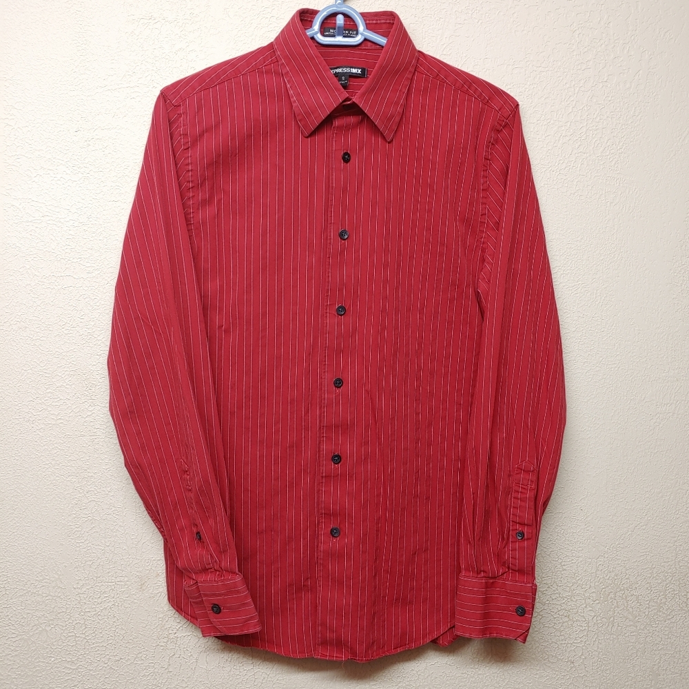 Small Red Express 1MX Modern Fit Dress Shirt